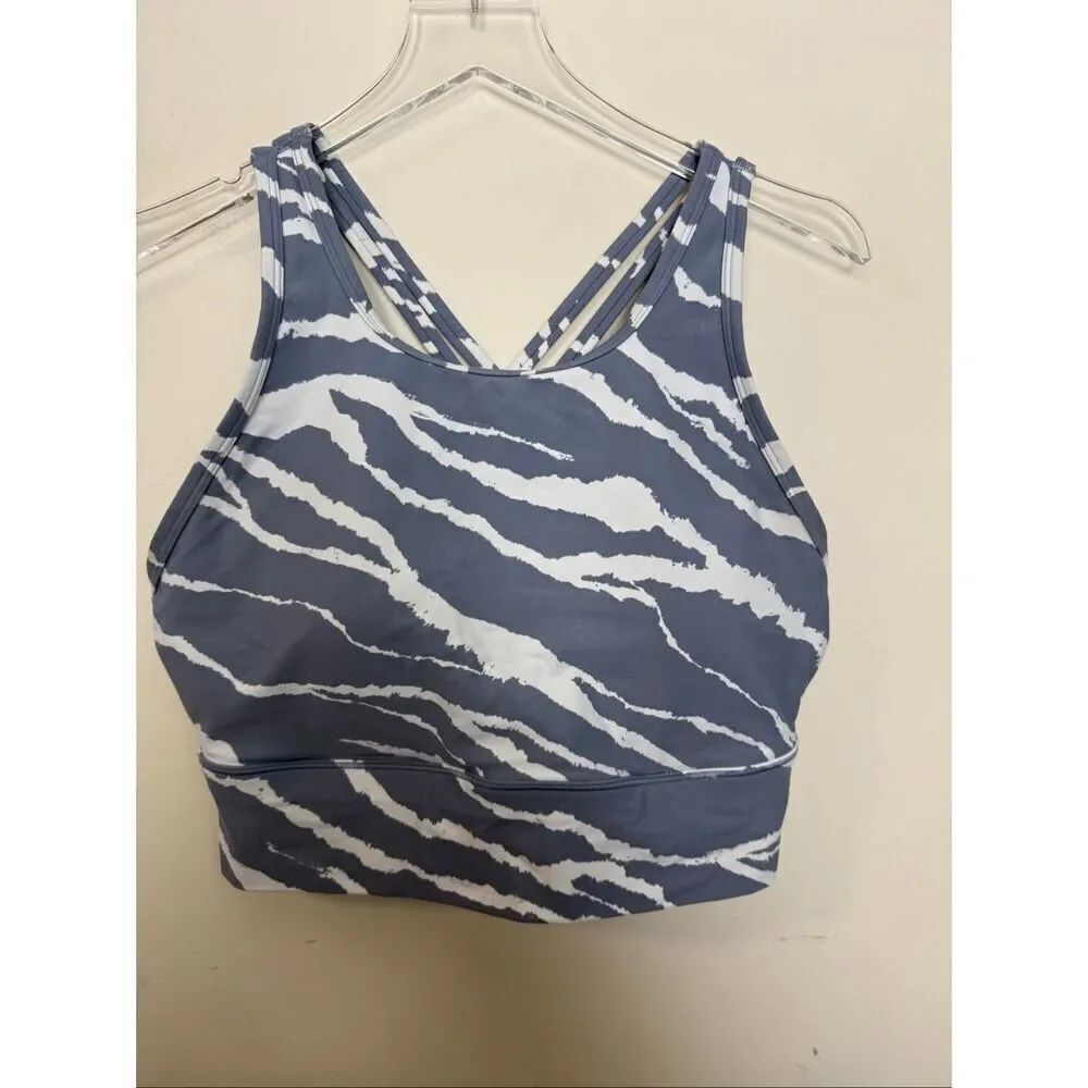 Calia Made to Play Energize Womens Sports Bra Blue Abstract Tie Dye XL Gym Stret